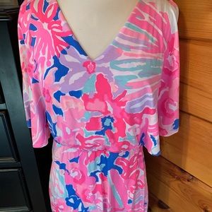 Lilly Pulitzer sz S Cotton Dress with sleeves